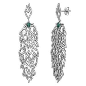 Sterling Silver Dangle Drop Chandelier Earrings